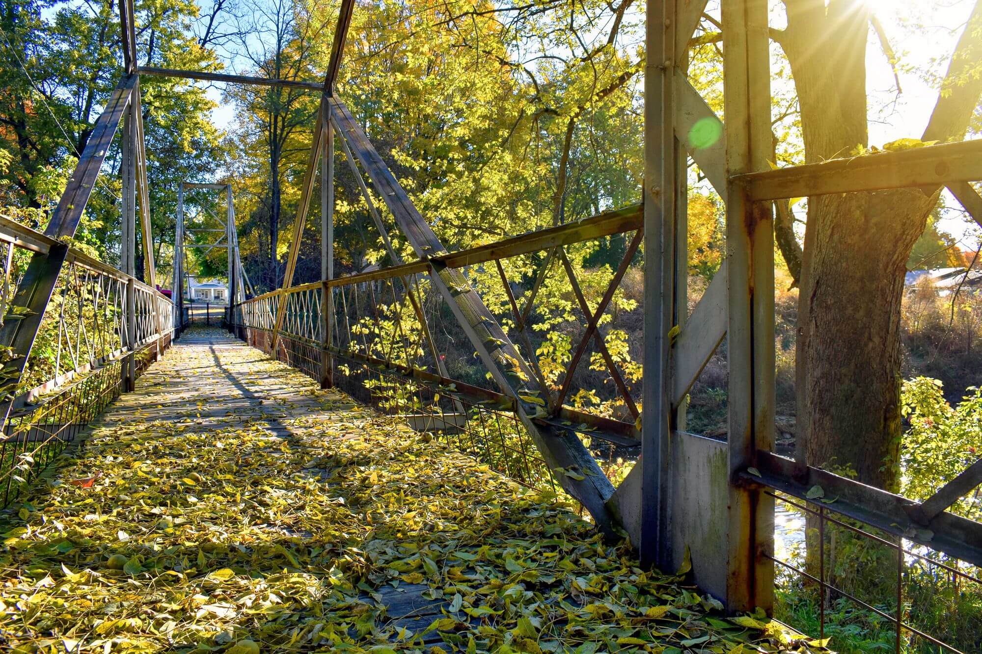 LaPorte St Yellow River Foot Bridge Plymouth